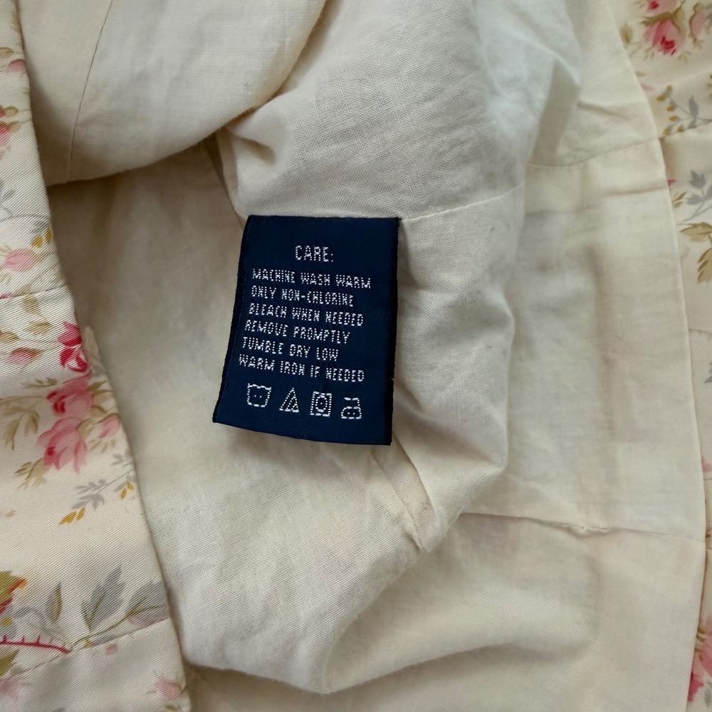 Ralph Lauren Floral Cotton Blazer Pink Cream Cottagecore Tailored Jacket Size 4 - Picture 6 of 9